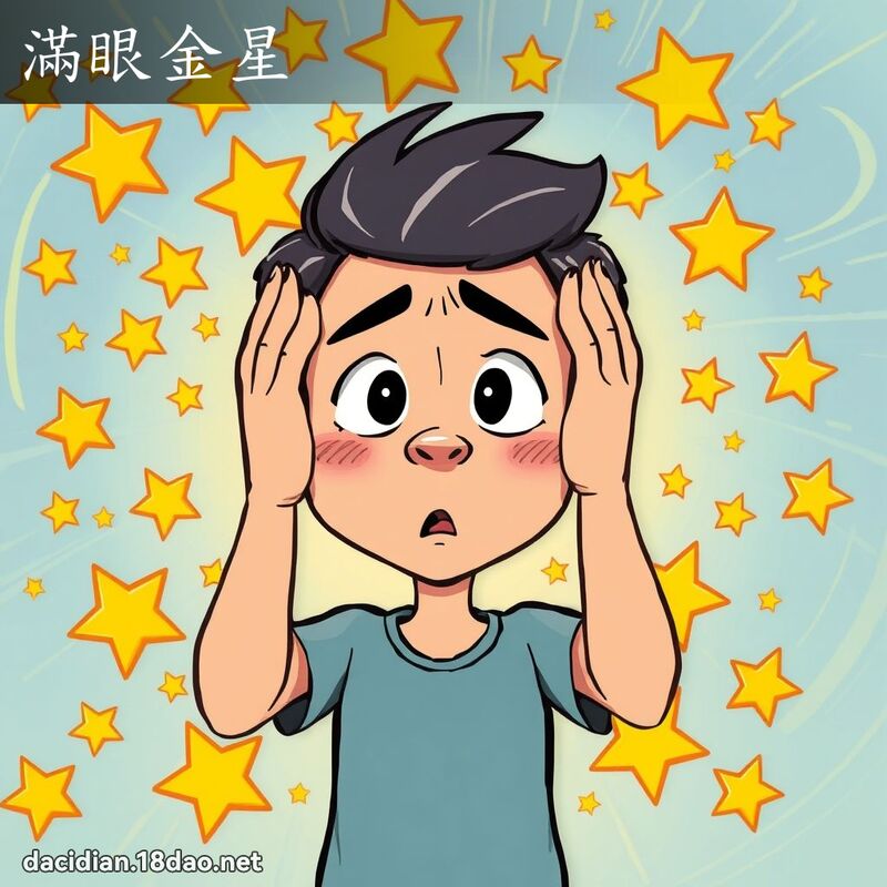 滿眼金星 - 國語大辭典配圖