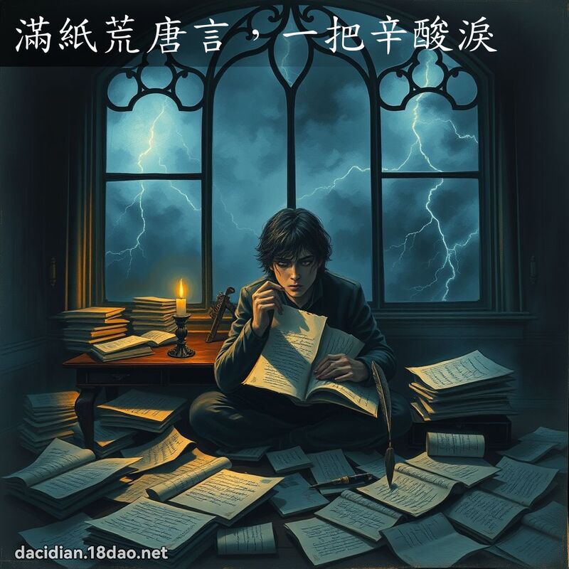 满纸荒唐言，一把辛酸泪 - 国语大辞典配图