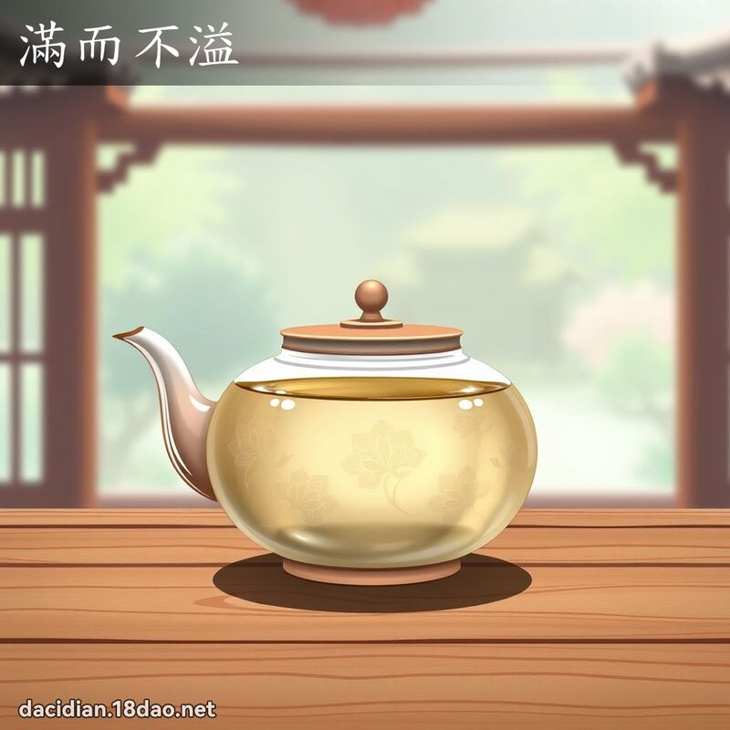满而不溢 - 国语大辞典配图