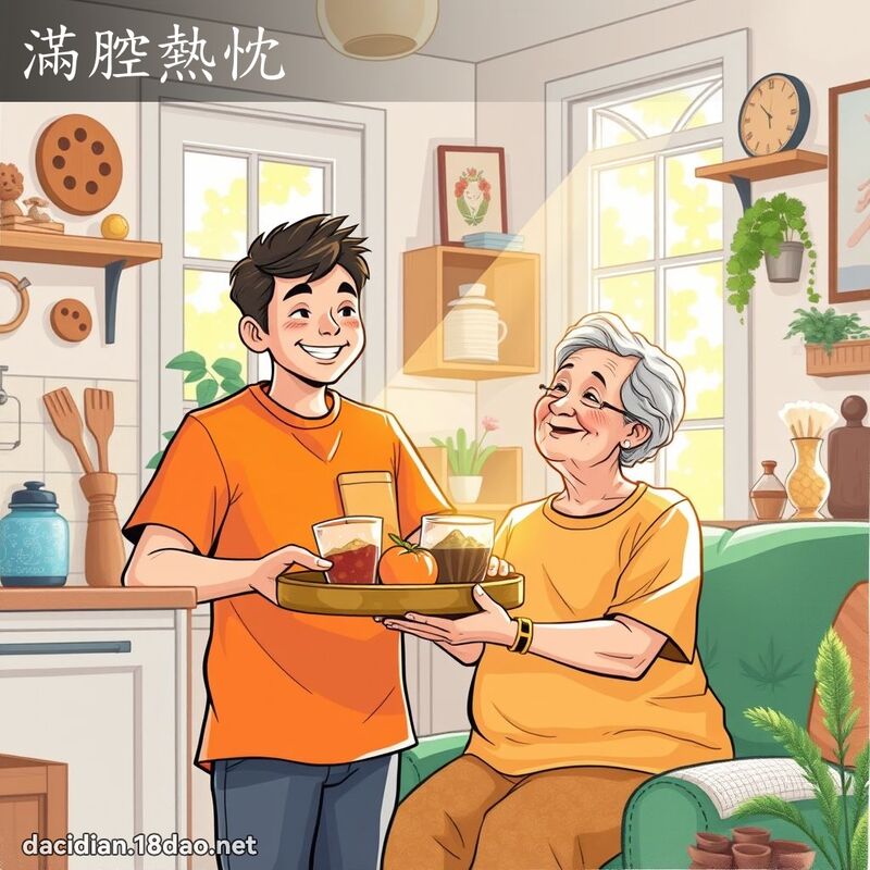 满腔热忱 - 国语大辞典配图