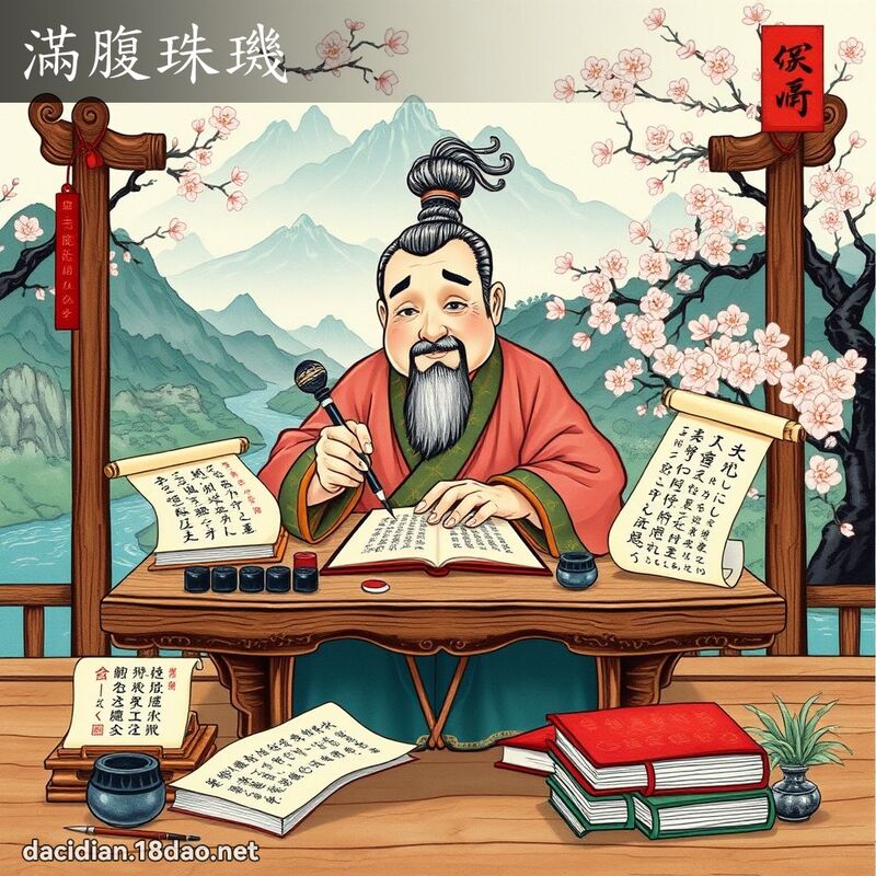 滿腹珠璣 - 國語大辭典配圖