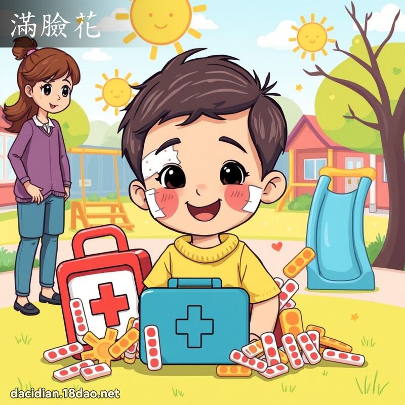 满脸花 - 国语大辞典配图