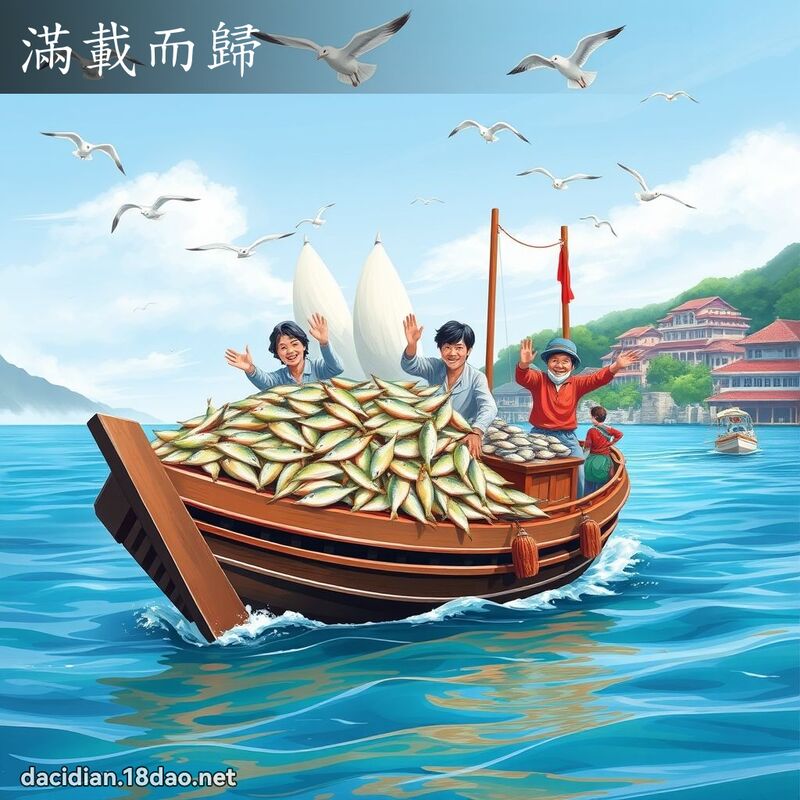 满载而归 - 国语大辞典配图