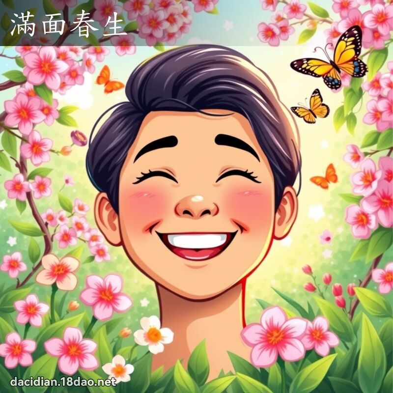 满面春生 - 国语大辞典配图