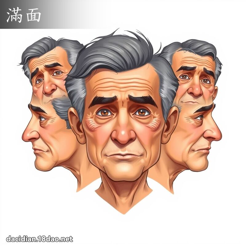满面 - 国语大辞典配图