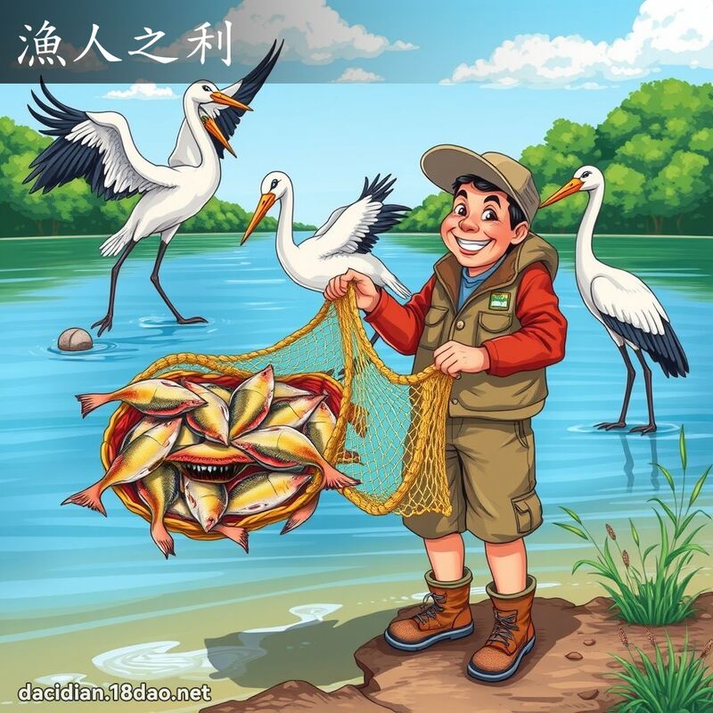 渔人之利 - 国语大辞典配图