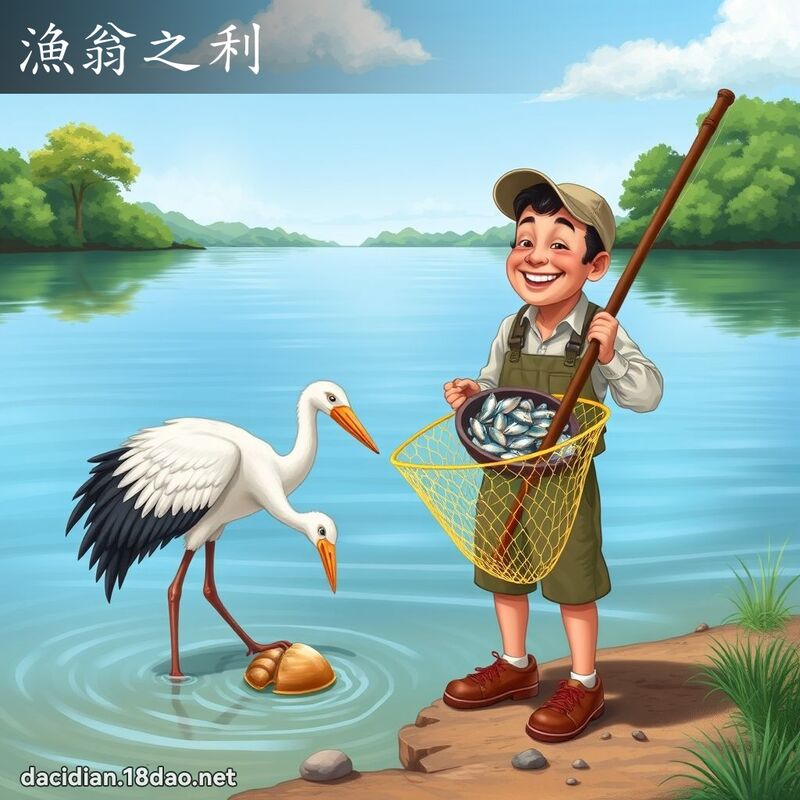 漁翁之利 - 國語大辭典配圖