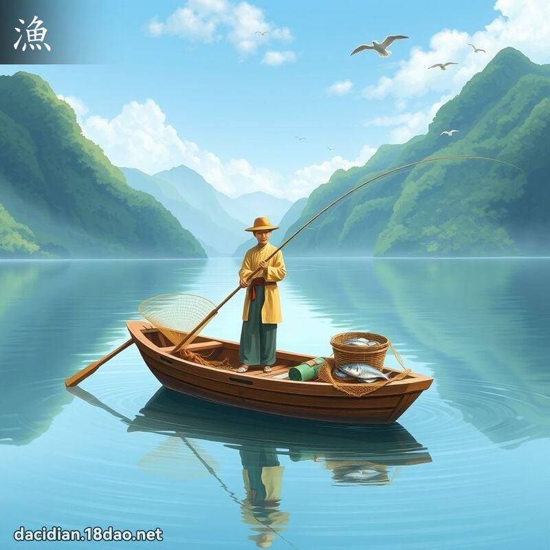 漁 - 國語大辭典配圖