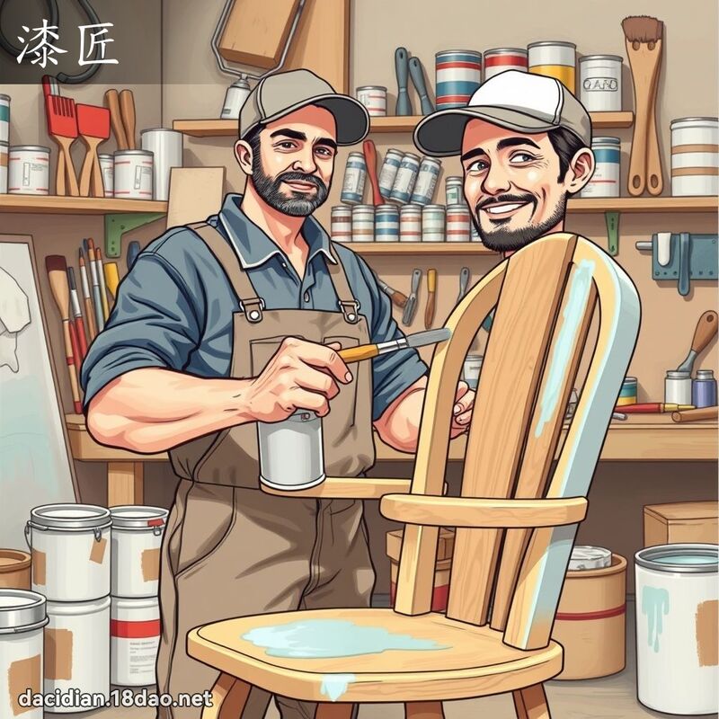 漆匠 - 国语大辞典配图