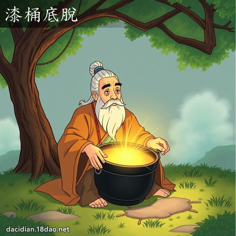 漆桶底脫 - 國語大辭典配圖