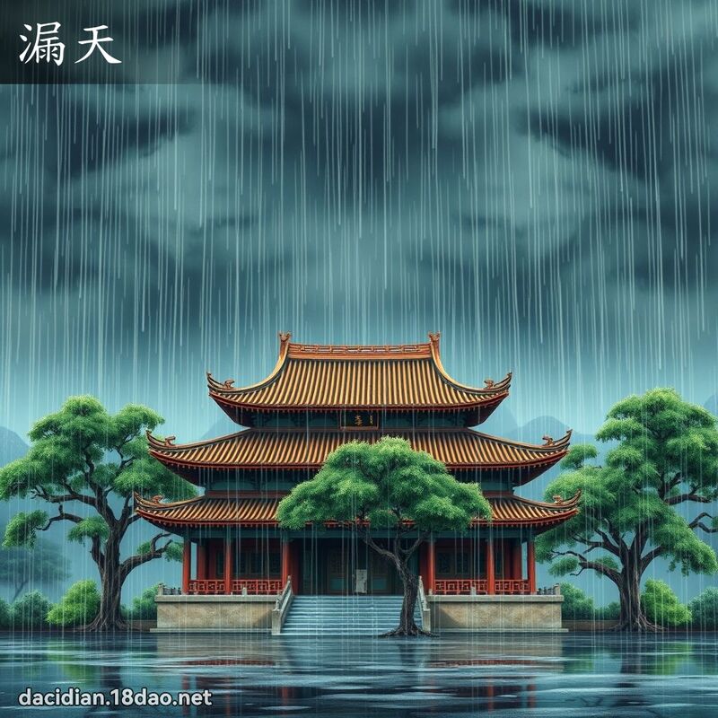 漏天 - 國語大辭典配圖
