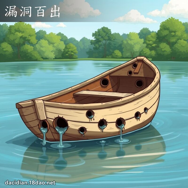 漏洞百出 - 國語大辭典配圖