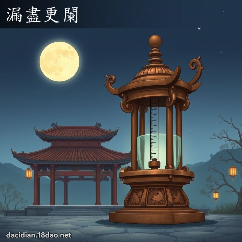 漏盡更闌 - 國語大辭典配圖