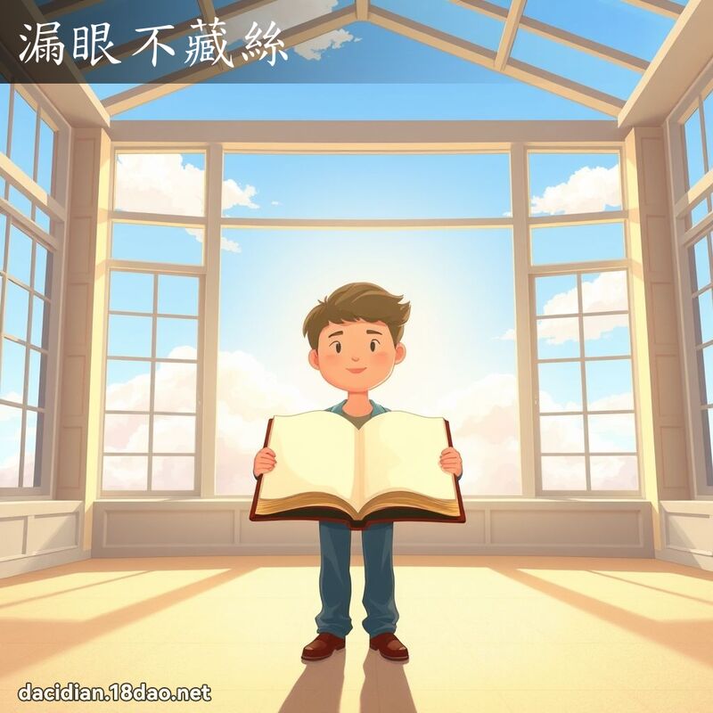 漏眼不藏絲 - 國語大辭典配圖