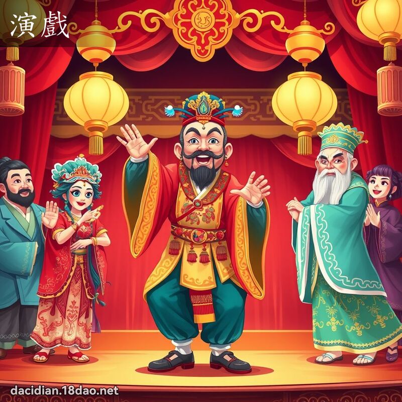 演戏 - 国语大辞典配图