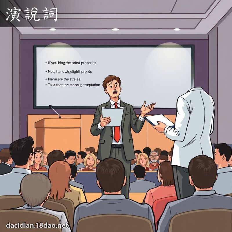 演說詞 - 國語大辭典配圖