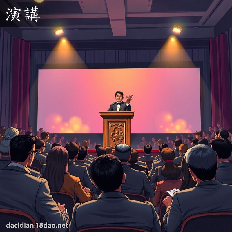 演講 - 國語大辭典配圖