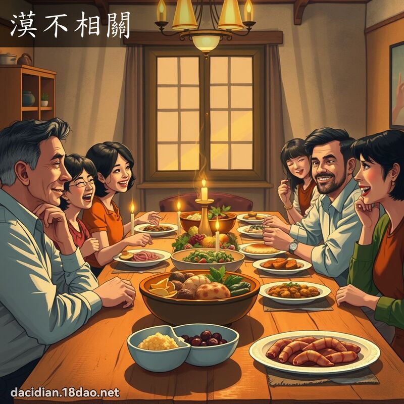 漠不相关 - 国语大辞典配图