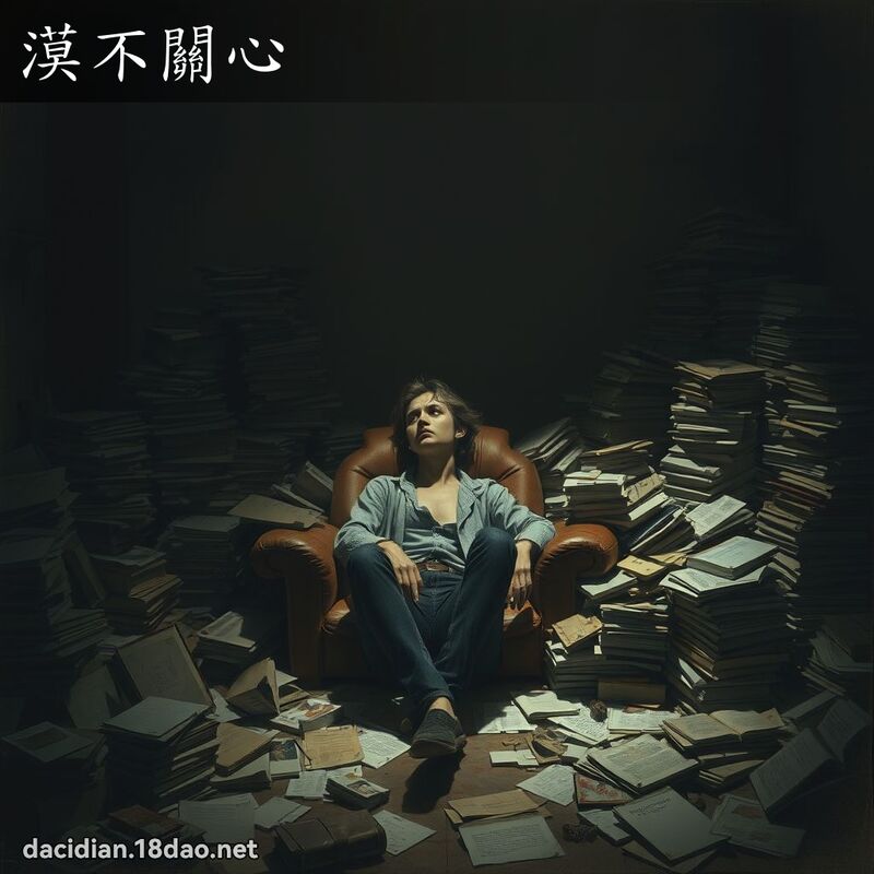 漠不关心 - 国语大辞典配图
