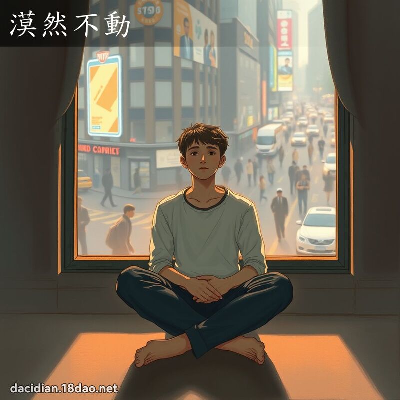 漠然不動 - 國語大辭典配圖