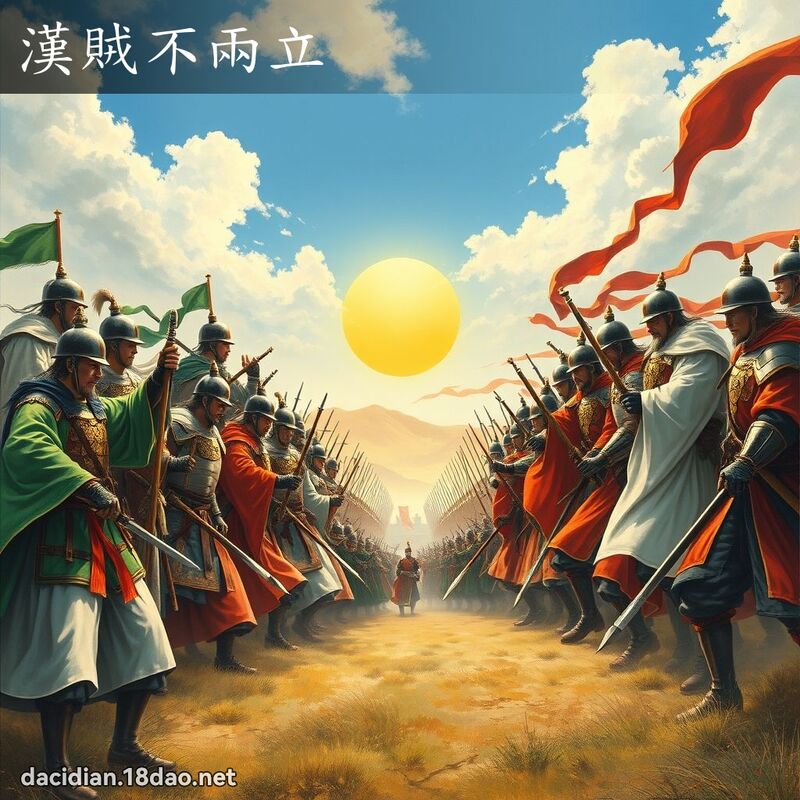 漢賊不兩立 - 國語大辭典配圖
