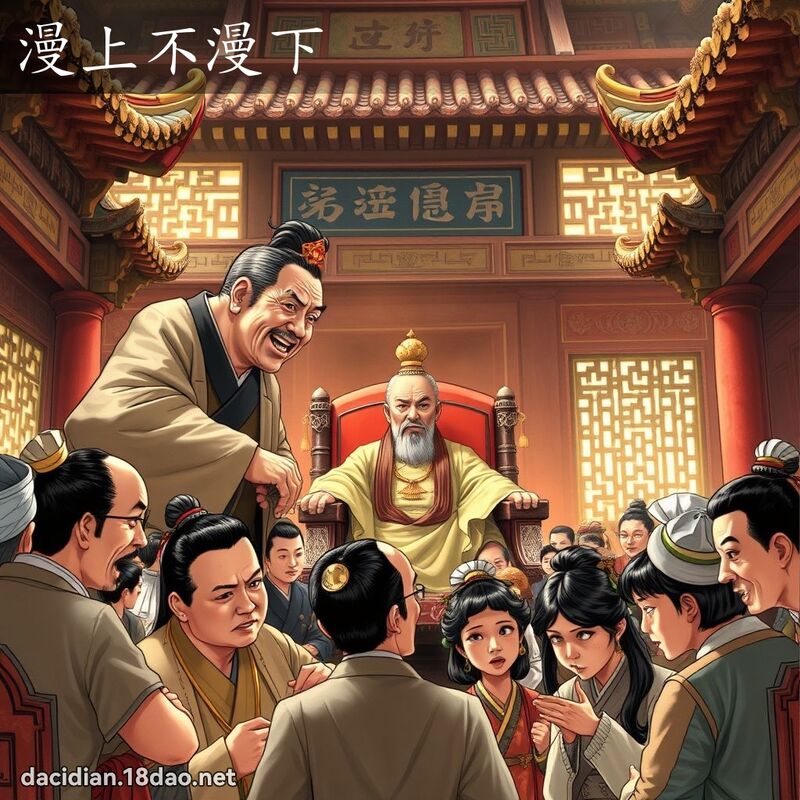 漫上不漫下 - 国语大辞典配图