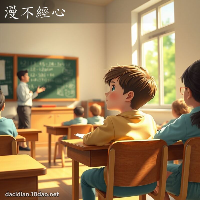 漫不經心 - 國語大辭典配圖