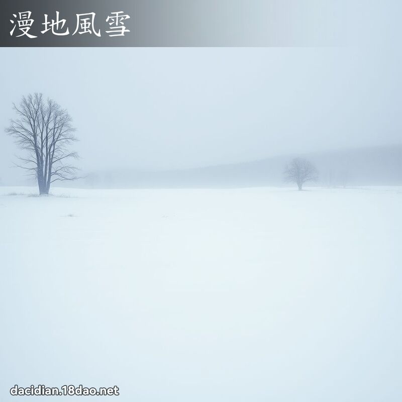 漫地风雪 - 国语大辞典配图