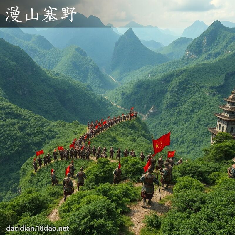 漫山塞野 - 國語大辭典配圖