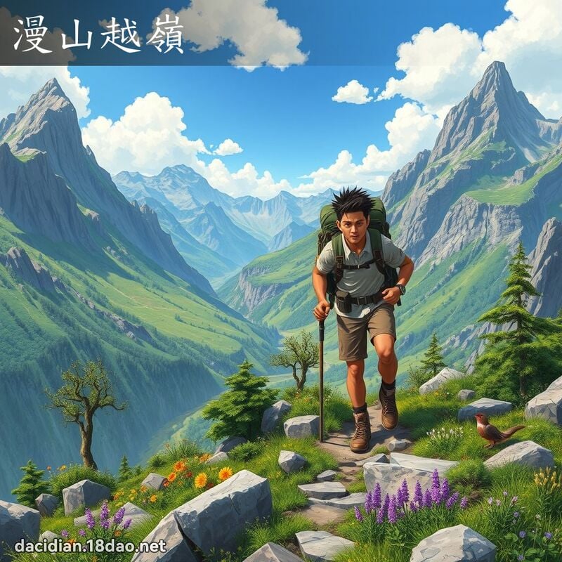 漫山越岭 - 国语大辞典配图