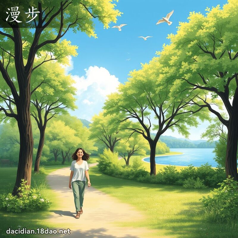 漫步 - 國語大辭典配圖