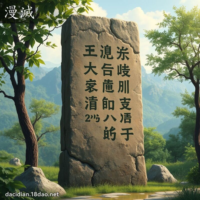 漫灭 - 国语大辞典配图