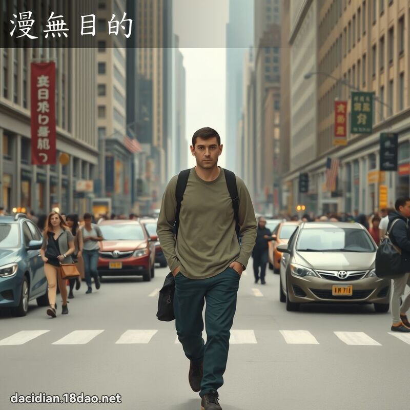 漫无目的 - 国语大辞典配图