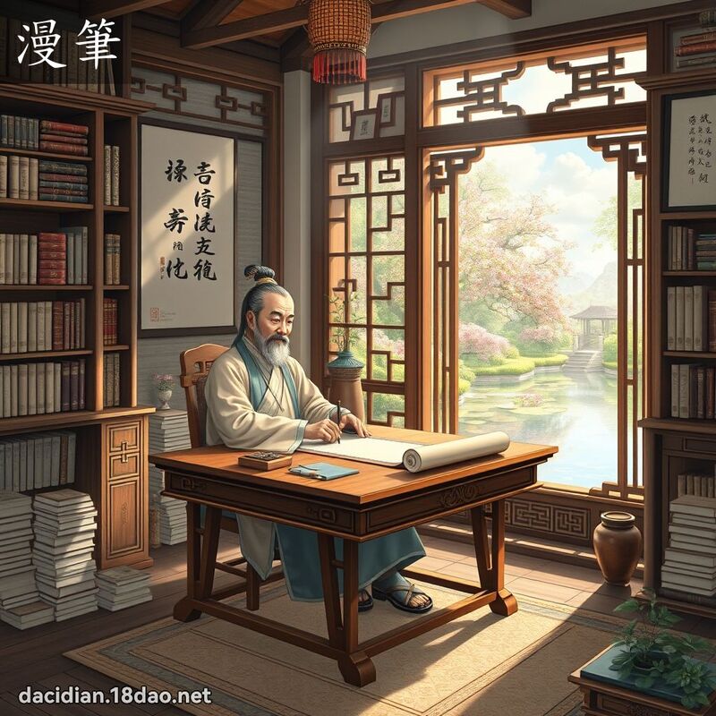 漫筆 - 國語大辭典配圖