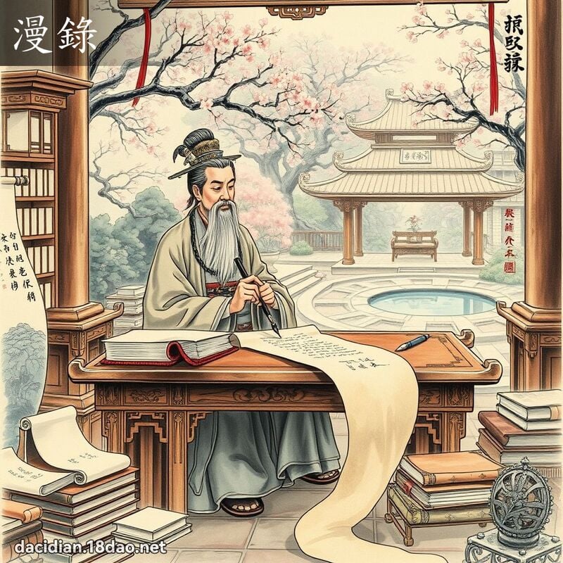 漫錄 - 國語大辭典配圖