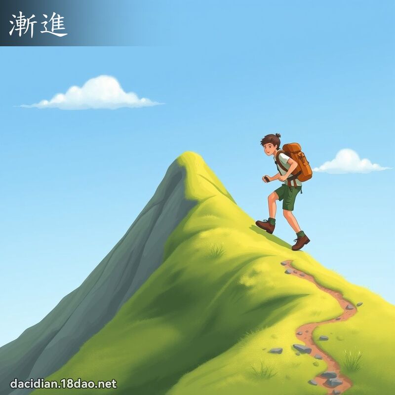 渐进 - 国语大辞典配图