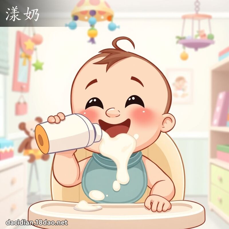 漾奶 - 国语大辞典配图