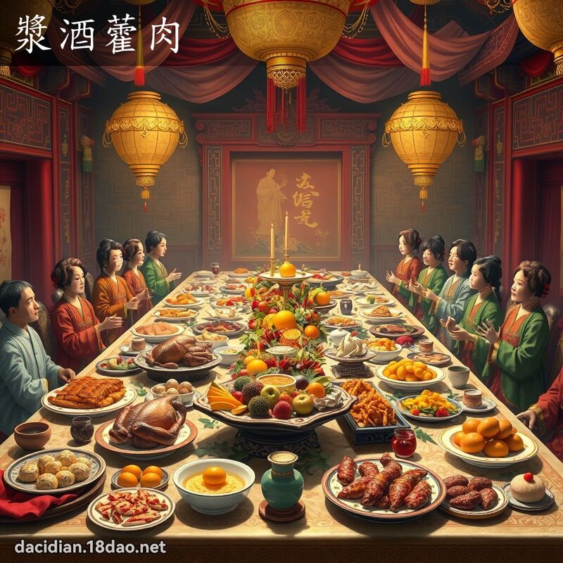 浆酒藿肉 - 国语大辞典配图