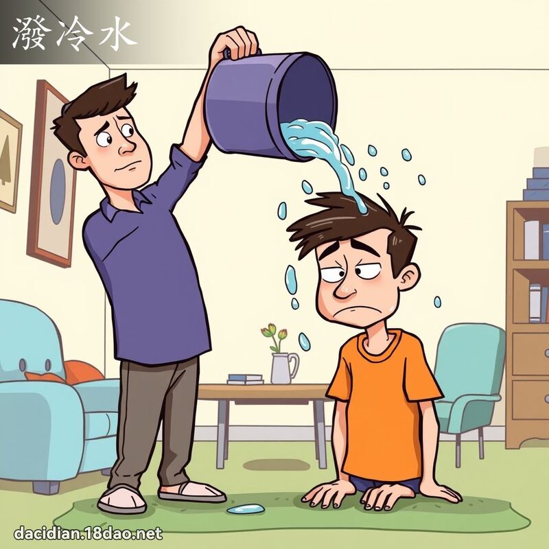 潑冷水 - 國語大辭典配圖