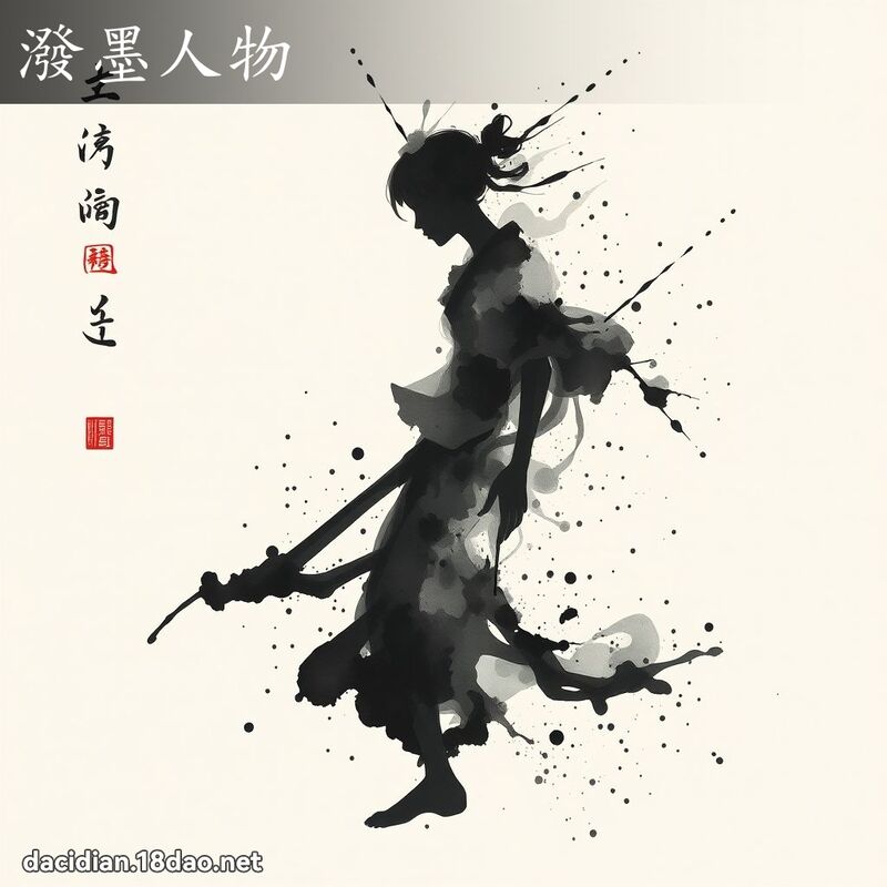 潑墨人物 - 國語大辭典配圖
