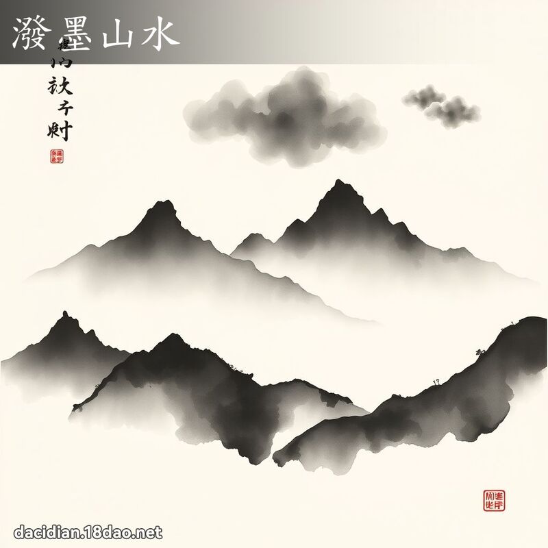 泼墨山水 - 国语大辞典配图