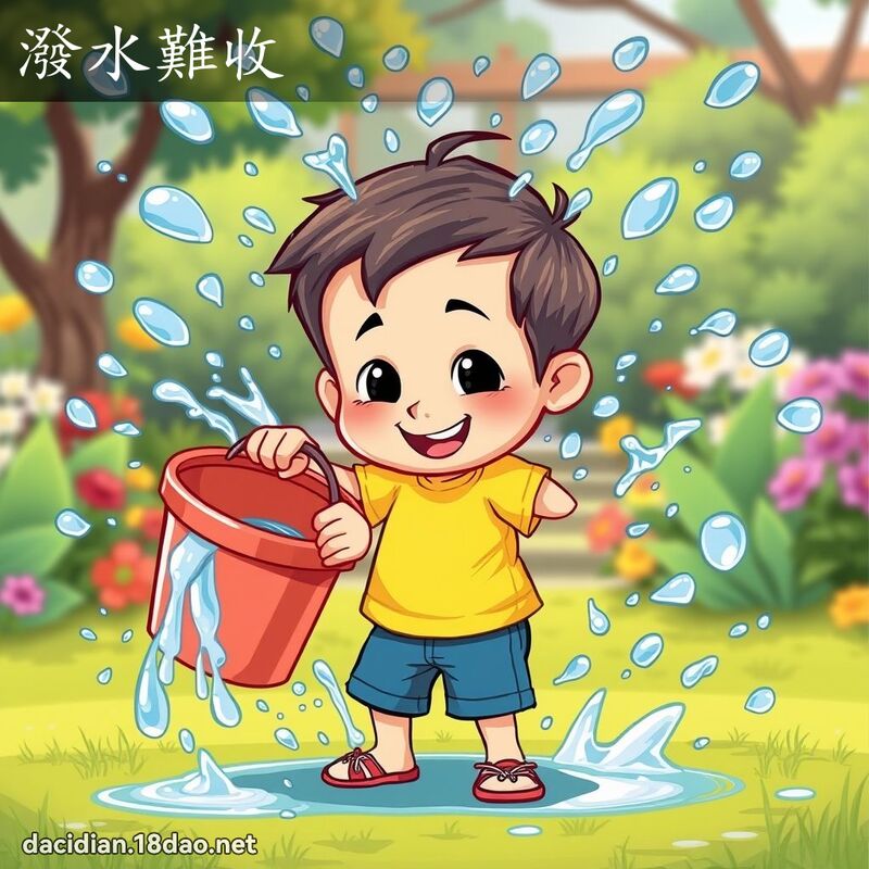 潑水難收 - 國語大辭典配圖