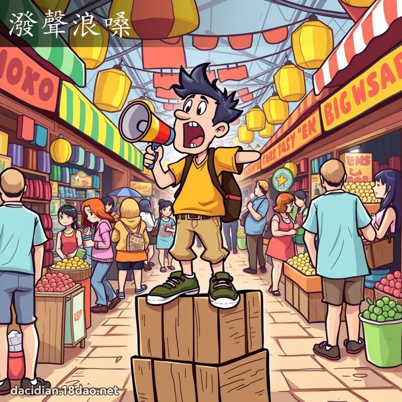 泼声浪嗓 - 国语大辞典配图