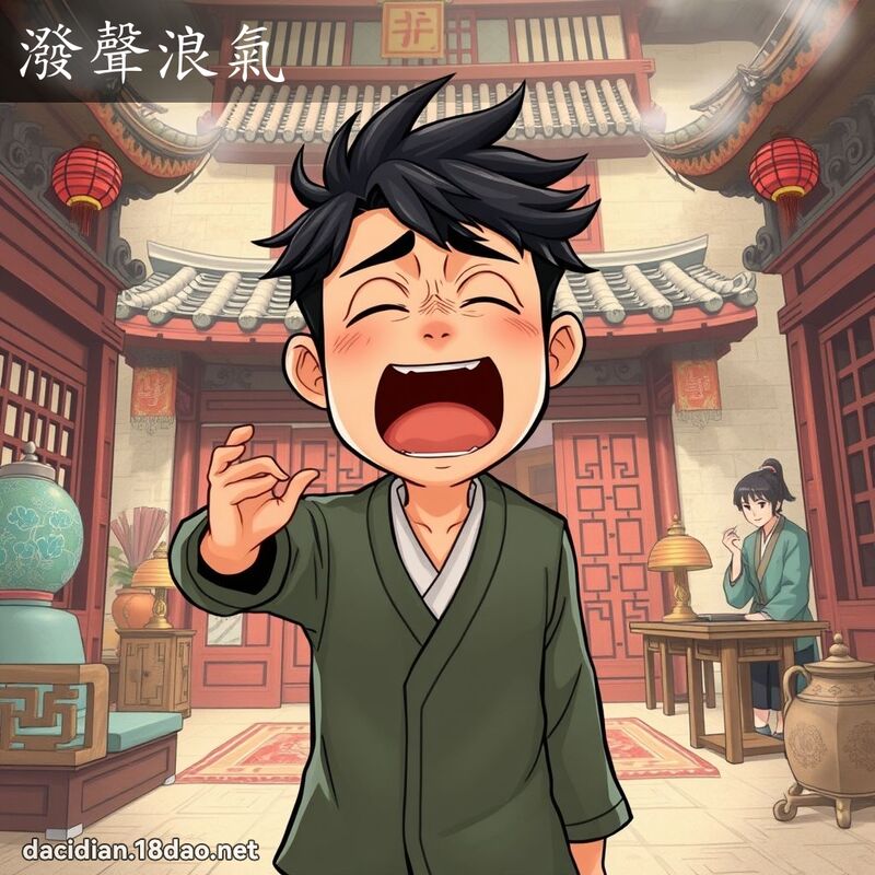 泼声浪气 - 国语大辞典配图