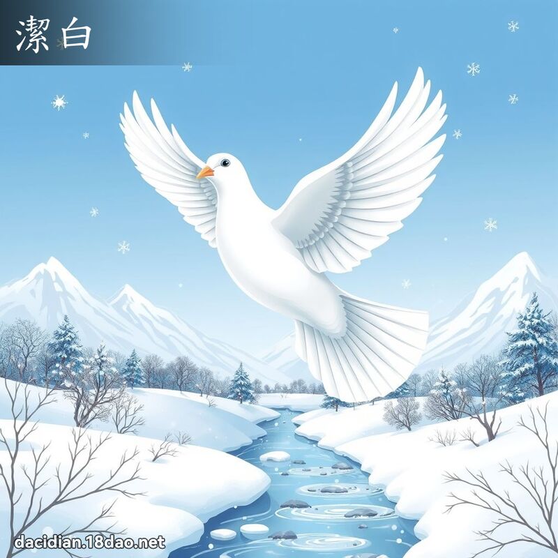 洁白 - 国语大辞典配图