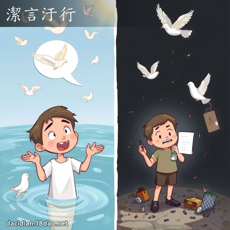 潔言汙行 - 國語大辭典配圖