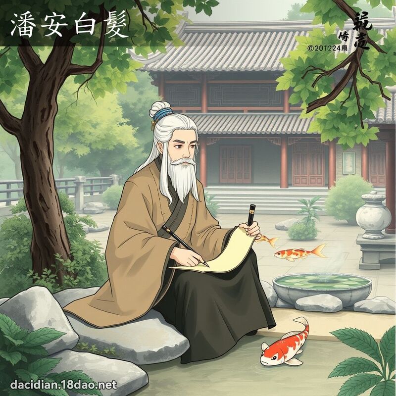 潘安白髮 - 國語大辭典配圖