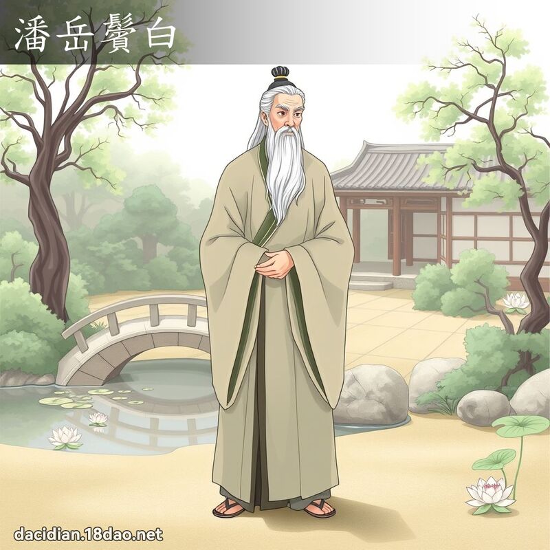 潘岳鬢白 - 國語大辭典配圖
