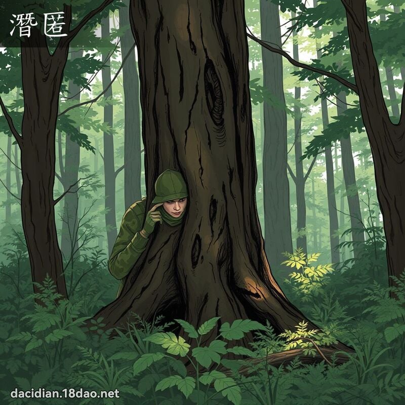 潜匿 - 国语大辞典配图