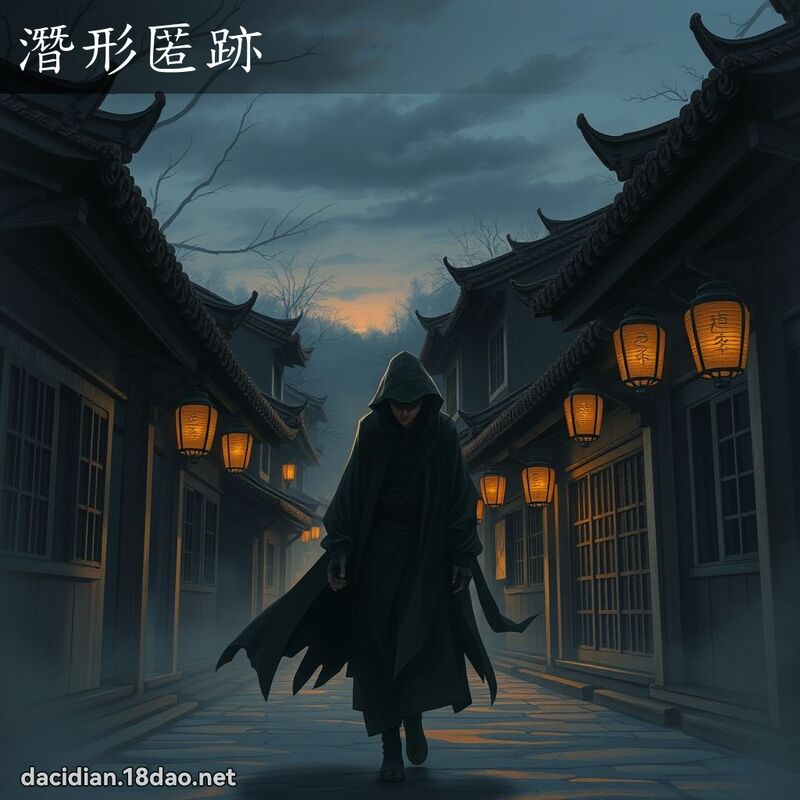 潛形匿跡 - 國語大辭典配圖